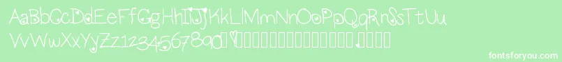 Loveness Font – White Fonts on Green Background