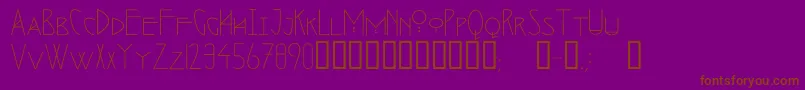 Saiba mais sobre a fonte SeminoleRegular Fonte SeminoleRegular – fontes marrons em um fundo roxo