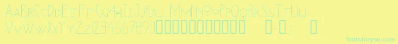 SeminoleRegular-Schriftart – Grüne Schriften auf gelbem Hintergrund
