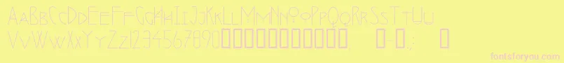 SeminoleRegular Font – Pink Fonts on Yellow Background