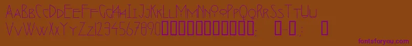 SeminoleRegular-fontti – violetit fontit ruskealla taustalla
