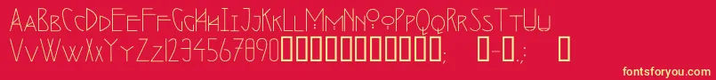 フォントSeminoleRegular – 黄色の文字、赤い背景