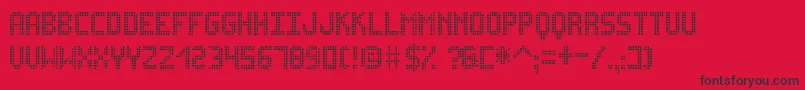 LedsitexSt Font – Black Fonts on Red Background