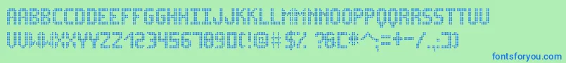 LedsitexSt Font – Blue Fonts on Green Background