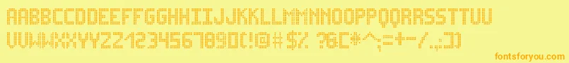 LedsitexSt Font – Orange Fonts on Yellow Background