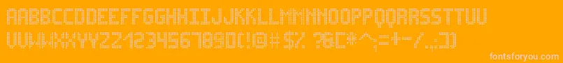 LedsitexSt Font – Pink Fonts on Orange Background