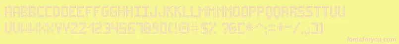 LedsitexSt Font – Pink Fonts on Yellow Background