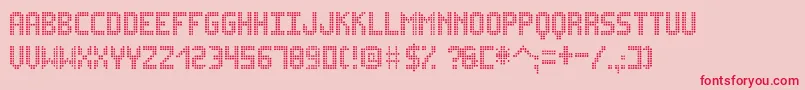 LedsitexSt Font – Red Fonts on Pink Background