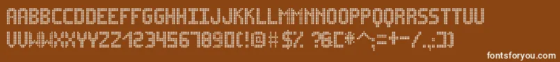 Шрифт LedsitexSt – белые шрифты на коричневом фоне
