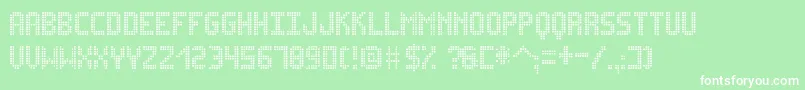 LedsitexSt Font – White Fonts on Green Background