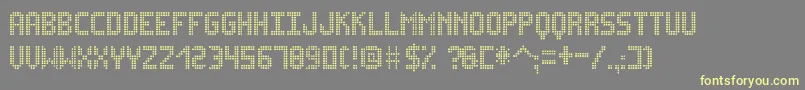 Шрифт LedsitexSt – жёлтые шрифты на сером фоне