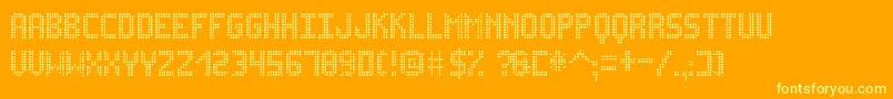 LedsitexSt Font – Yellow Fonts on Orange Background