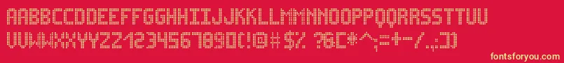 LedsitexSt Font – Yellow Fonts on Red Background