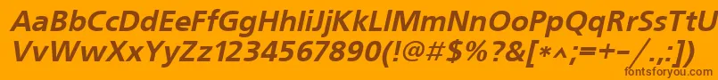 Weitere Informationen zur UkrainianfreesetBolditalic-Schriftart UkrainianfreesetBolditalic-Schriftart – Braune Schriften auf orangefarbenem Hintergrund