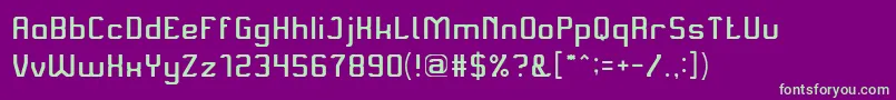 AliveInScienceFictionThin-fontti – vihreät fontit violetilla taustalla