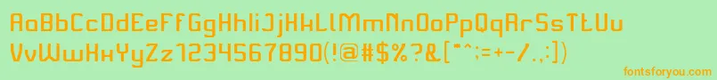AliveInScienceFictionThin Font – Orange Fonts on Green Background