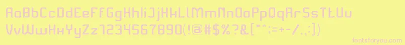 AliveInScienceFictionThin Font – Pink Fonts on Yellow Background