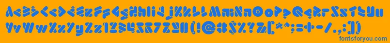 EmperorOfJapanLight Font – Blue Fonts on Orange Background