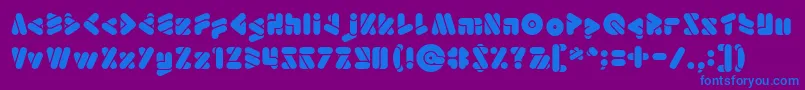 EmperorOfJapanLight Font – Blue Fonts on Purple Background