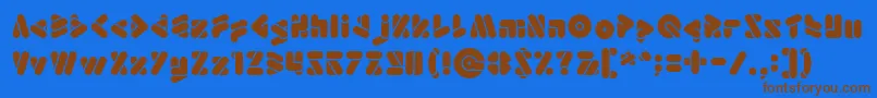 EmperorOfJapanLight Font – Brown Fonts on Blue Background