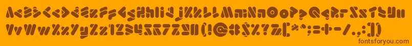 EmperorOfJapanLight Font – Brown Fonts on Orange Background