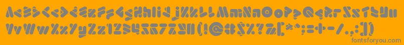 EmperorOfJapanLight Font – Gray Fonts on Orange Background