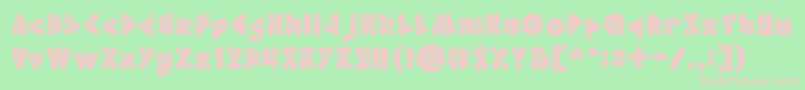EmperorOfJapanLight Font – Pink Fonts on Green Background