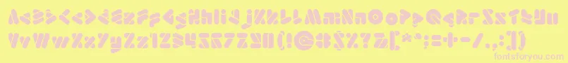 EmperorOfJapanLight Font – Pink Fonts on Yellow Background