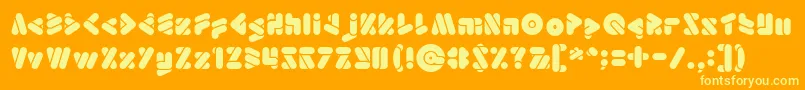 EmperorOfJapanLight Font – Yellow Fonts on Orange Background