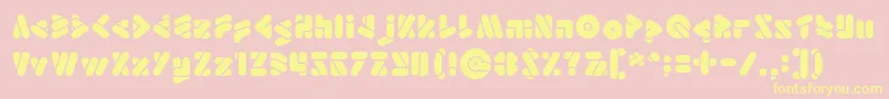EmperorOfJapanLight Font – Yellow Fonts on Pink Background