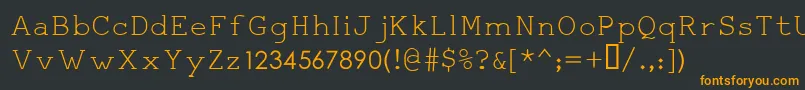 フォントSertoChahane4 – 黒い背景にオレンジの文字