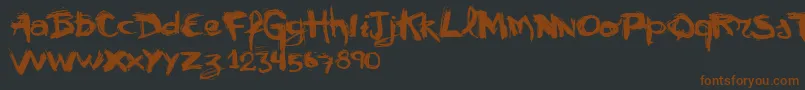 Vtks Mural-Schriftart – Braune Schriften auf schwarzem Hintergrund
