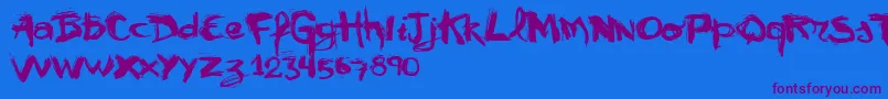 Vtks Mural-Schriftart – Violette Schriften auf blauem Hintergrund