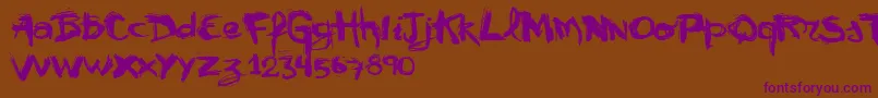 En savoir plus sur la police Vtks Mural Police Vtks Mural – polices violettes sur fond brun
