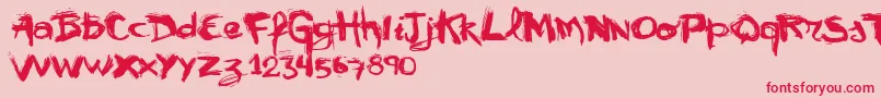 Vtks Mural-Schriftart – Rote Schriften auf rosa Hintergrund