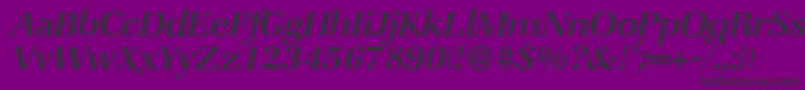 ZabriskiebookItalic Font – Black Fonts on Purple Background