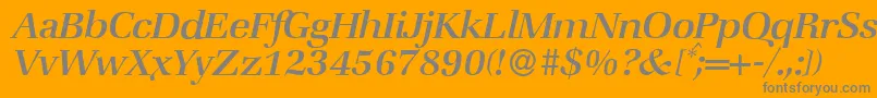 ZabriskiebookItalic Font – Gray Fonts on Orange Background