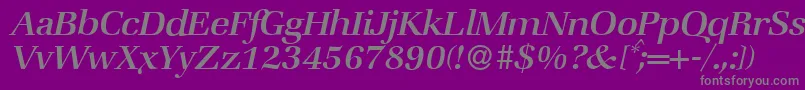 fuente ZabriskiebookItalic – Fuentes Grises Sobre Fondo Morado