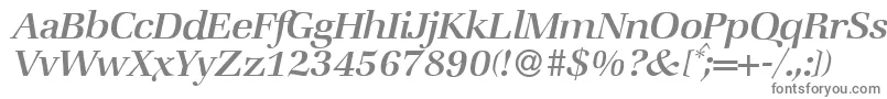 フォントZabriskiebookItalic – 白い背景に灰色の文字