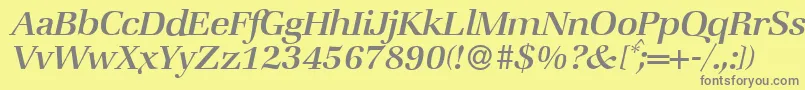 ZabriskiebookItalic Font – Gray Fonts on Yellow Background