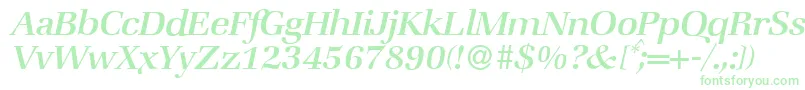 ZabriskiebookItalic Font – Green Fonts on White Background