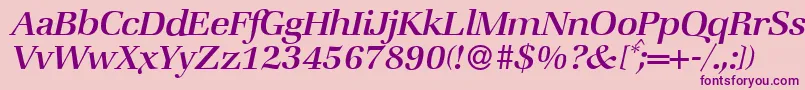 ZabriskiebookItalic Font – Purple Fonts on Pink Background