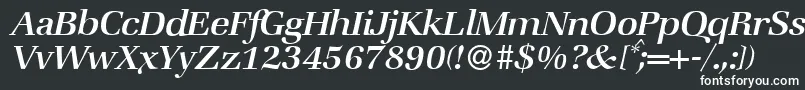 Шрифт ZabriskiebookItalic – белые шрифты