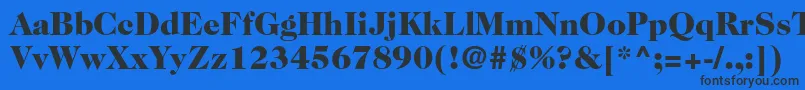 Шрифт Caslon224stdBlack – чёрные шрифты на синем фоне