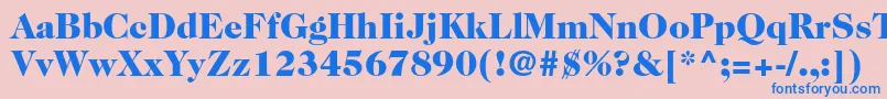 Caslon224stdBlack-fontti – siniset fontit vaaleanpunaisella taustalla