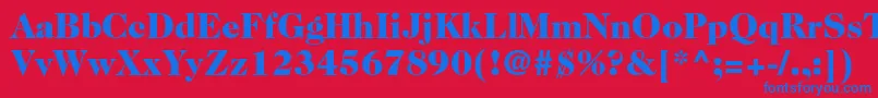 Caslon224stdBlack Font – Blue Fonts on Red Background