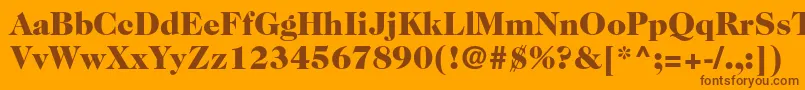Caslon224stdBlack Font – Brown Fonts on Orange Background