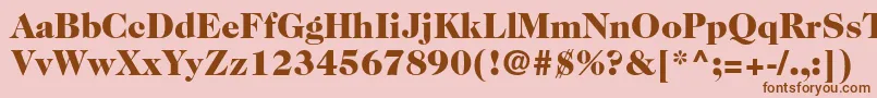 Шрифт Caslon224stdBlack – коричневые шрифты на розовом фоне