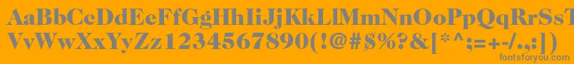 フォントCaslon224stdBlack – オレンジの背景に灰色の文字