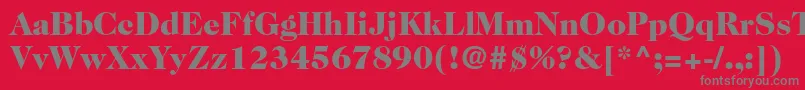 Saiba mais sobre a fonte Caslon224stdBlack Fonte Caslon224stdBlack – fontes cinzas em um fundo vermelho